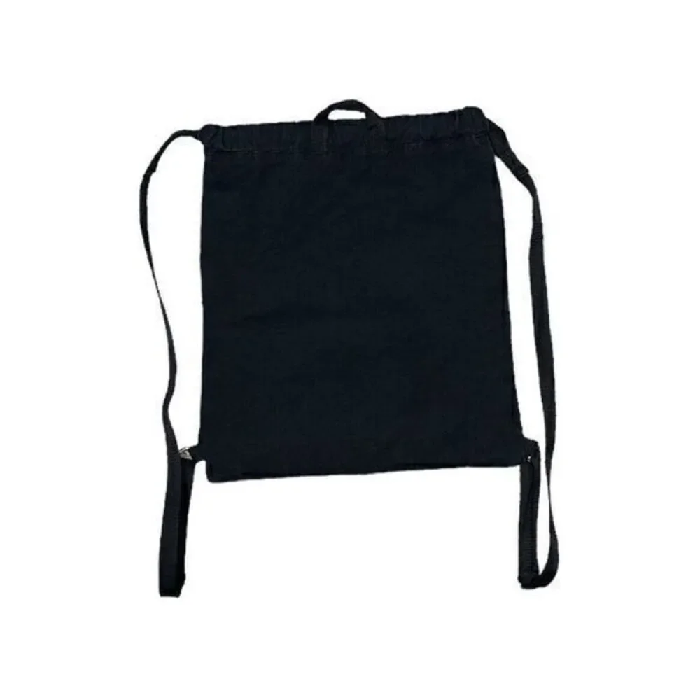 WALT DISNEY WORLD 2008 Drawstring Back Pack Tote Beach Bag Purse Black Tote‎